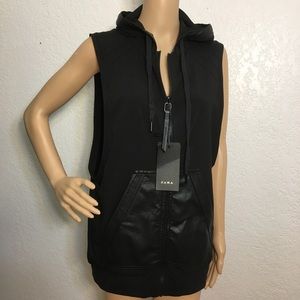 Zara Black Hooded Vest, New with Tags